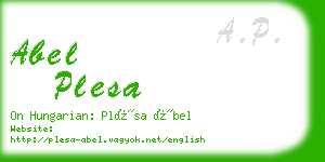 abel plesa business card